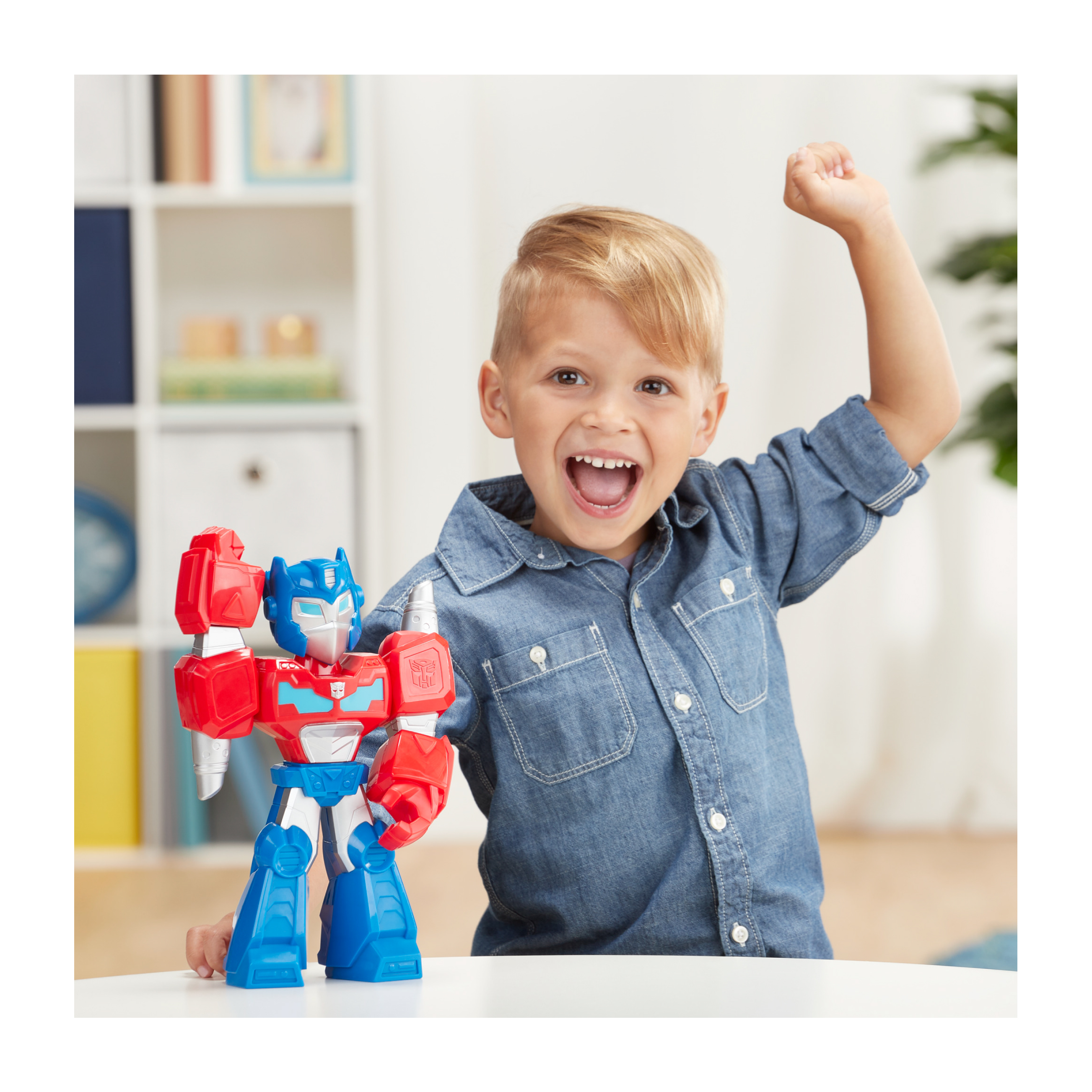 Foto 4 pulgar | Figura Articulada Hasbro Playskool Heroes Transformer Rescue Bots Academy Optimus-Prime