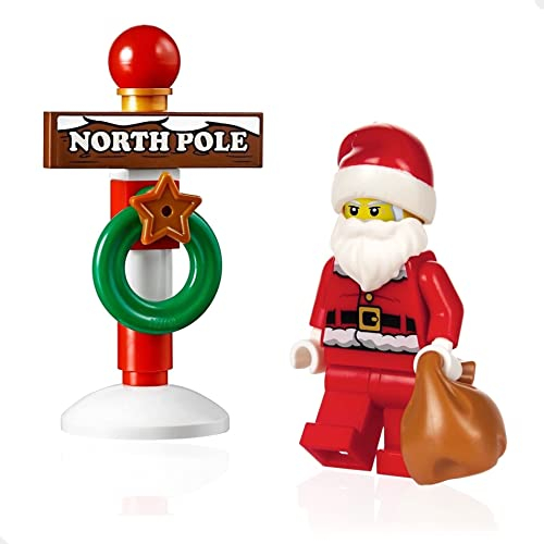 Foto 2 pulgar | Venta Internacional- Minifigura Navideña Lego - Papá Noel (con Soporte Del Polo Norte) 10245