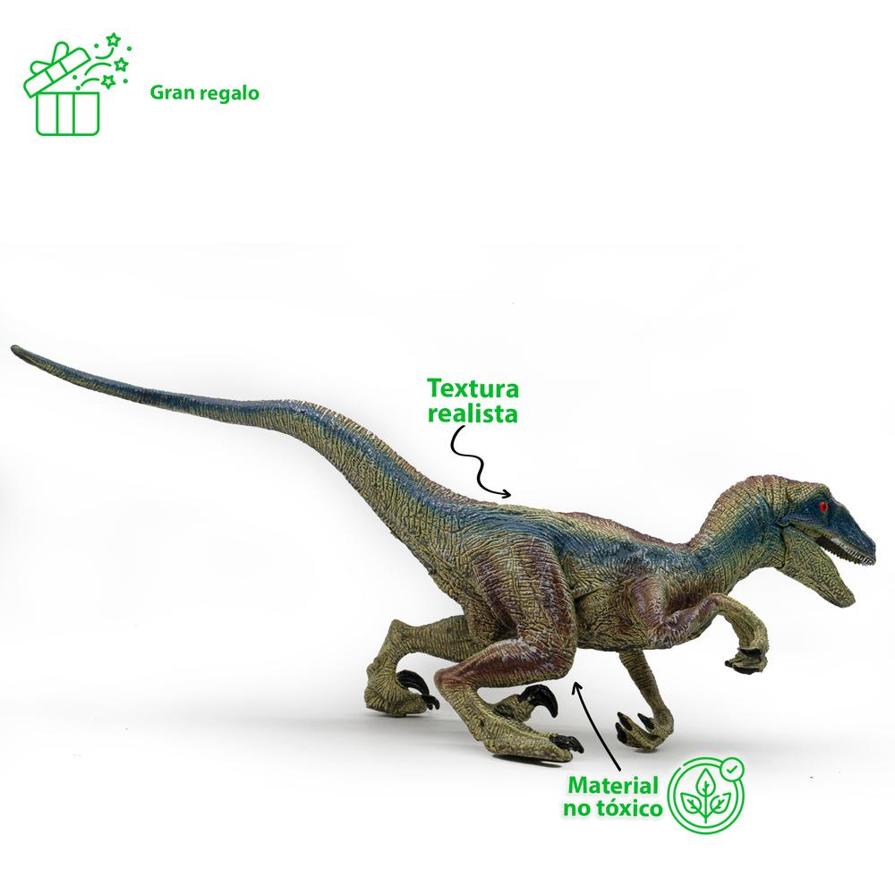 Foto 4 pulgar | Figura de Dinosaurio Velociraptor Jurassic Didacti Juegos 40 cm