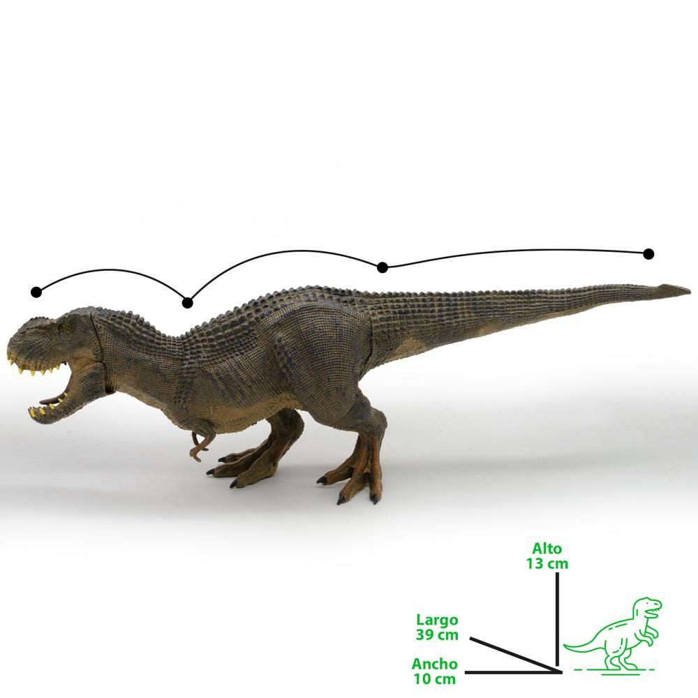 Foto 3 pulgar | Figura de Tiranosauro Rex Didacti Juegos Jurásico color Gris