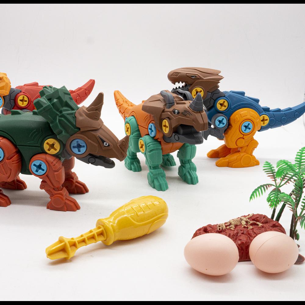 Kit 4 En 1 Dinosaurios Armables Diy Figuras