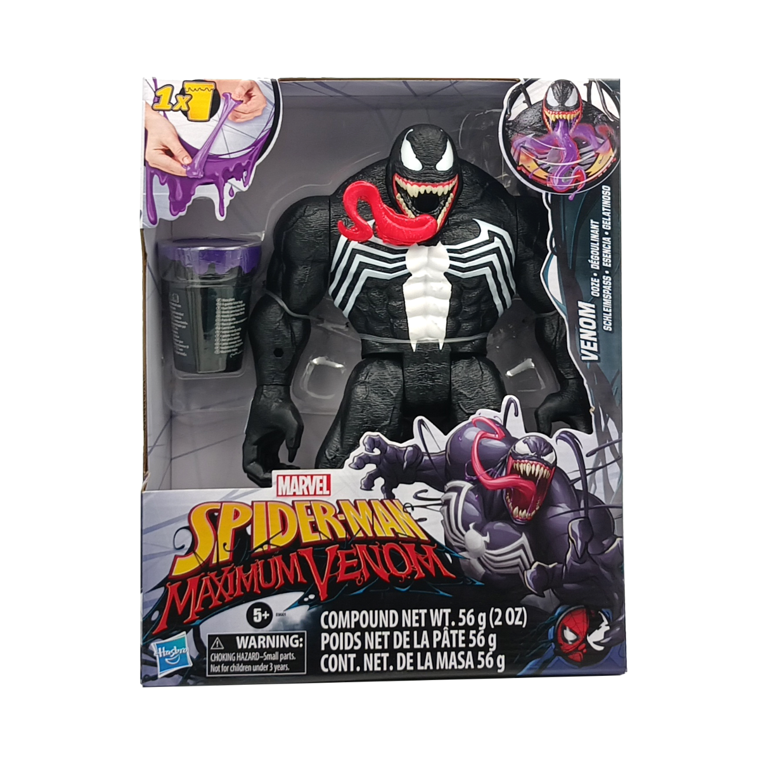 Foto 2 pulgar | Figura Hasbro Maximum Venom color Negro con Slime