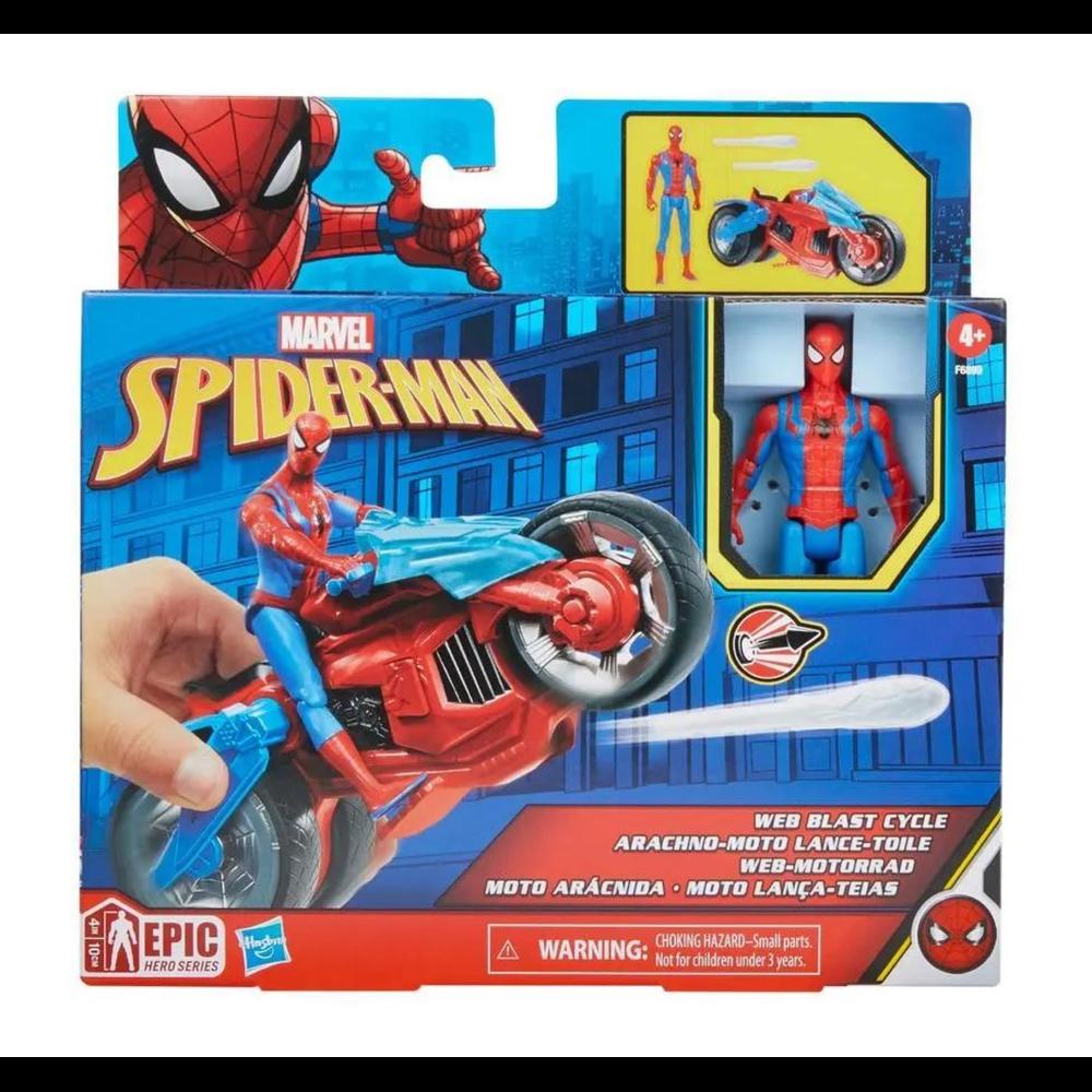 Foto 2 pulgar | Figura Marvel Epic Hero Series: Spiderman - Spiderman y Moto Aracnida 4 Pulgadas