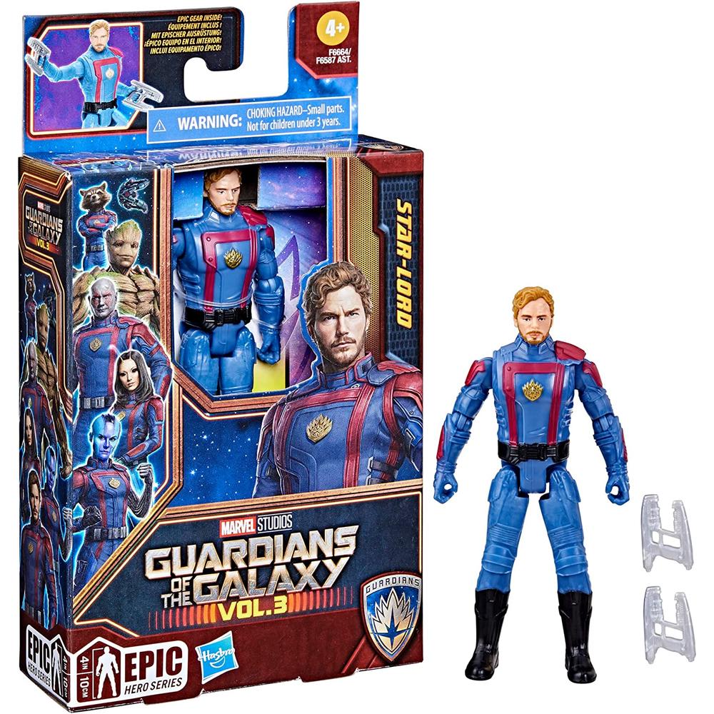 Foto 3 pulgar | Figura Marvel Epic Hero Series: Guardianes De La Galaxia Vol 3 Star Lord 4 Pulgadas