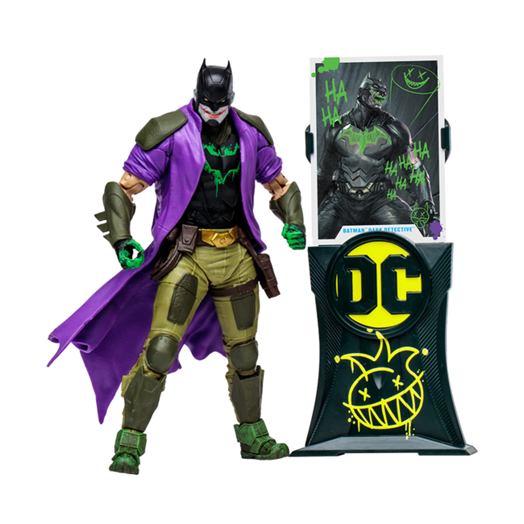 Foto 3 pulgar | Figura Mcfarlane Dc Multiverse Dark Detective Jokerized