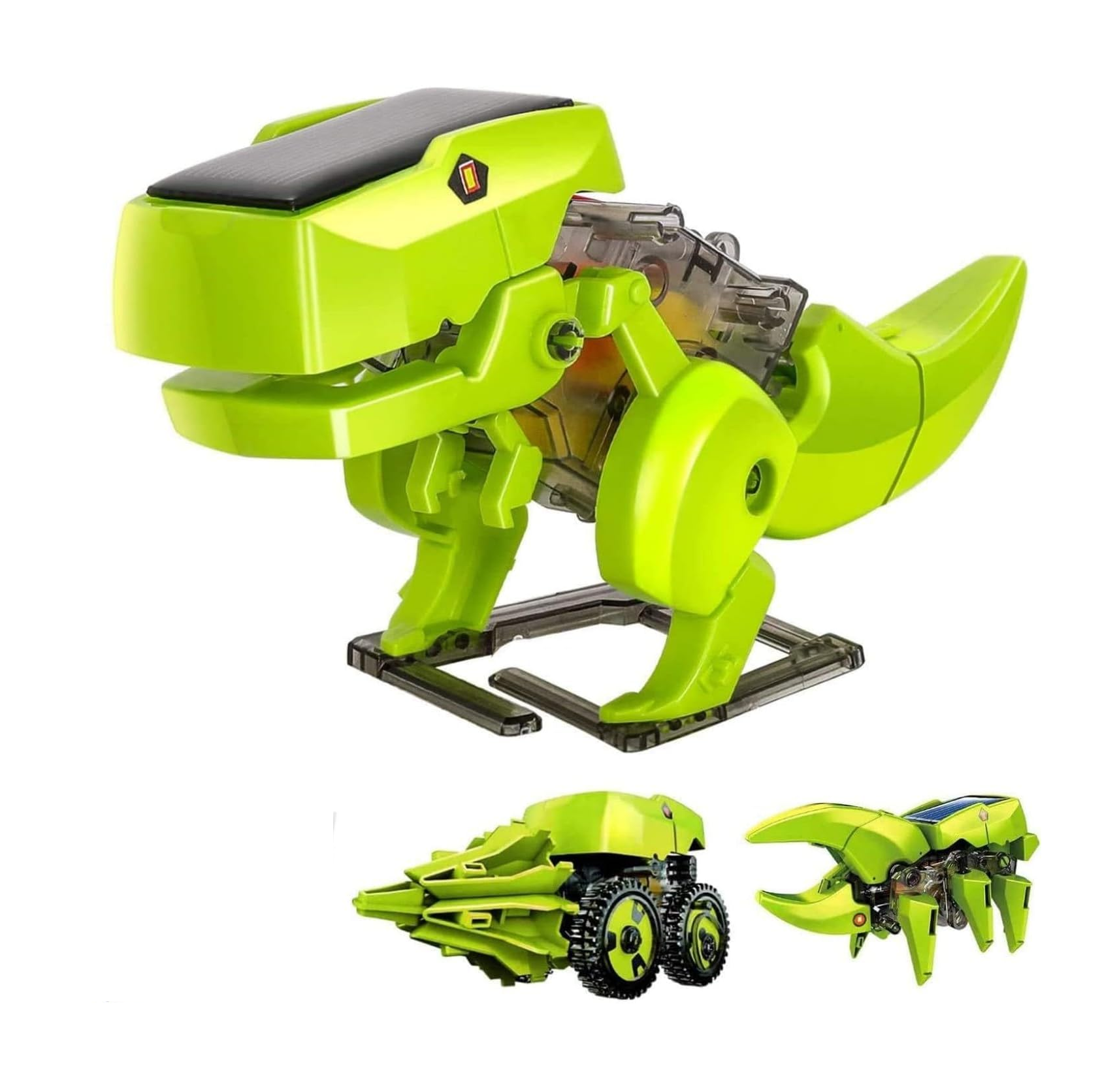 Foto 4 pulgar | Juguete Dinosaurio Robot Solar Verde para Niños