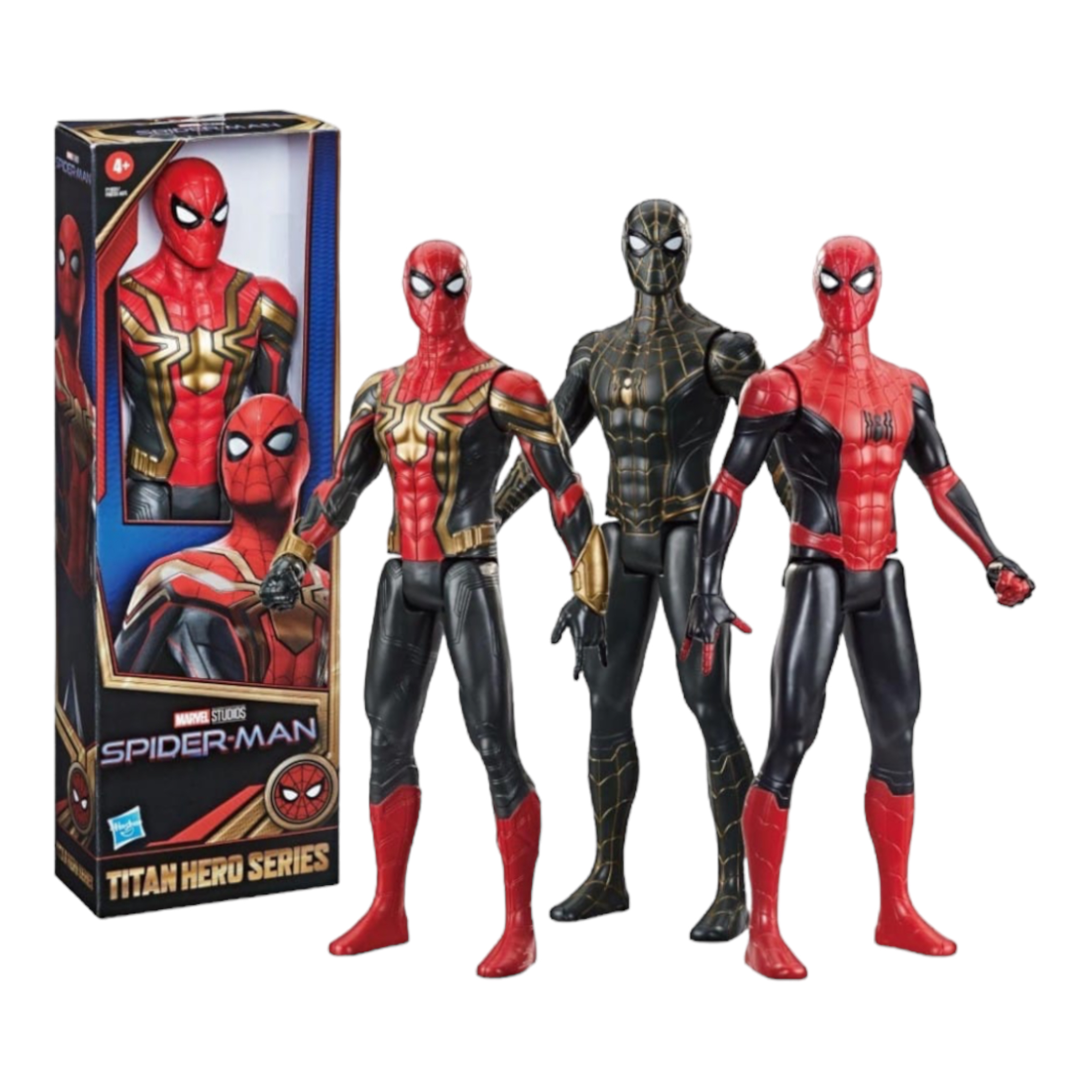 Foto 5 | Spider-man Figura De Acción Traje Negro Y Dorado Marvel Titan Hero Series Hasbro