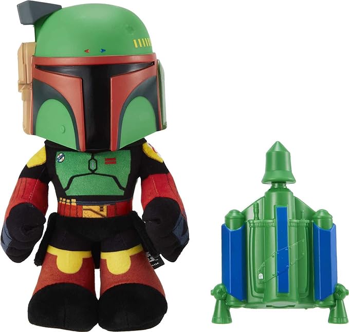 Peluche Boba Fett de Star Wars con lanzacohetes extraíble de 12 pulgadas