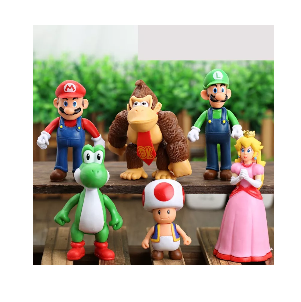 Foto 3 | Figuras Super Mario Bros Juguetes Coleccionables 6 Piezas