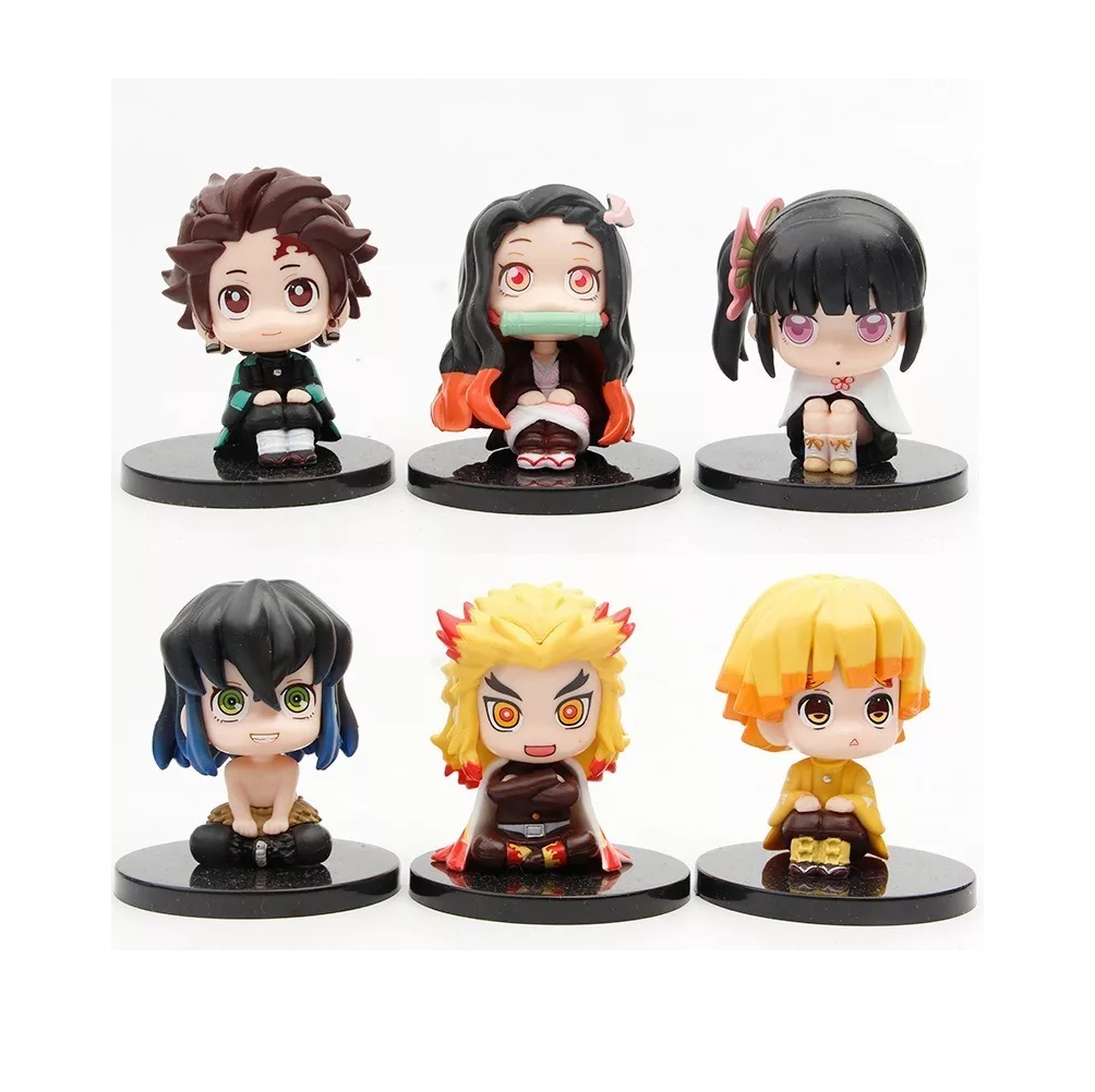 Foto 3 pulgar | Juego De Figuras Demon Slayer Nezuko Tanjirou, 6 Pzs