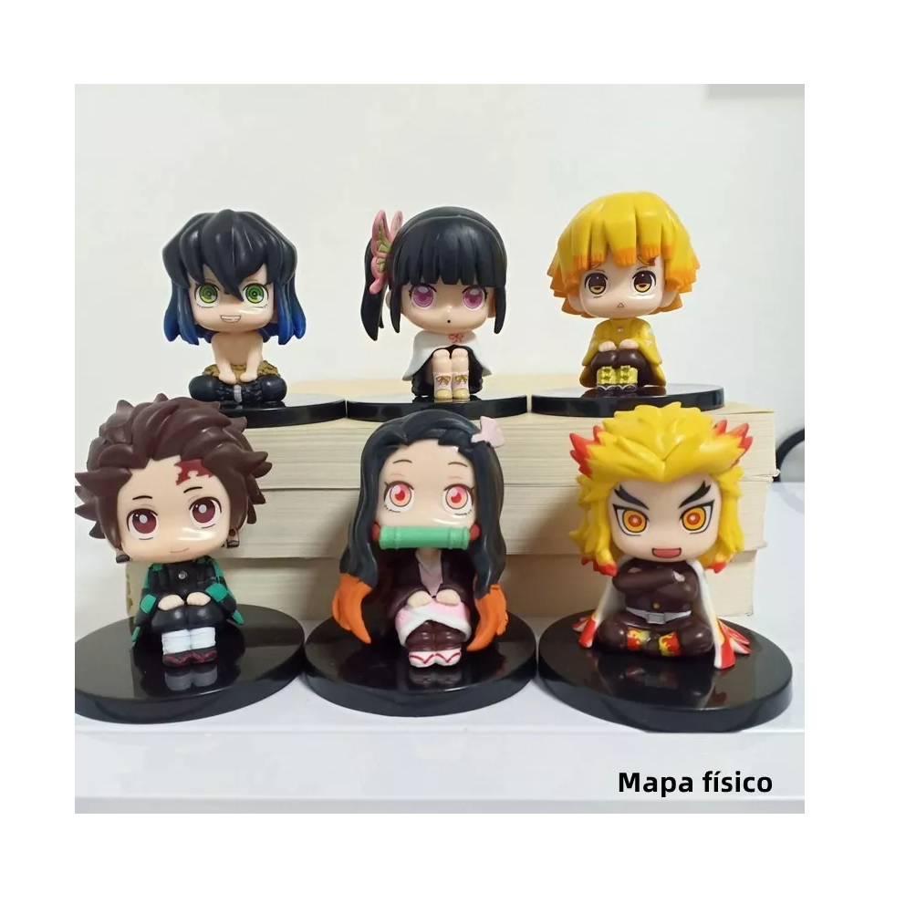 Foto 4 pulgar | Juego De Figuras Demon Slayer Nezuko Tanjirou, 6 Pzs