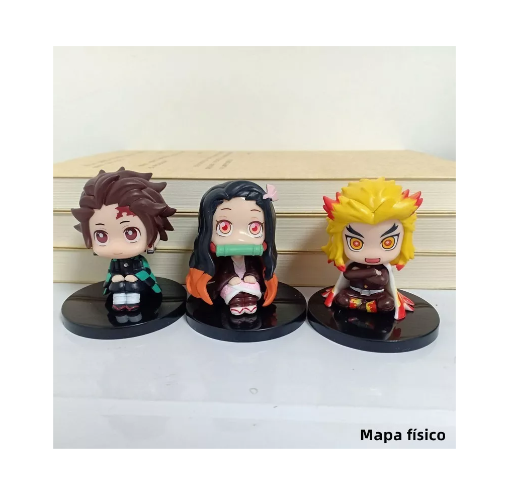 Foto 5 pulgar | Juego De Figuras Demon Slayer Nezuko Tanjirou, 6 Pzs