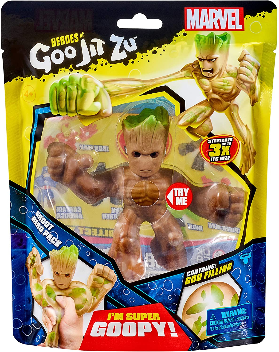 Foto 6 pulgar | Venta Internacional - Figura De Acción Heroes Of Goo Jit Zu Marvel Groot Multicolor