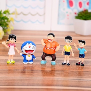 Foto 1 | Venta Internacional - Juego De Figuras De Acción Doraemon Nobita Nobi, 5 Piezas, Pvc Sajy, 4-6 Cm