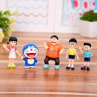 Foto 1 | Venta Internacional - Juego De Figuras De Acción Doraemon Nobita Nobi, 5 Piezas, Pvc Sajy, 4-6 Cm