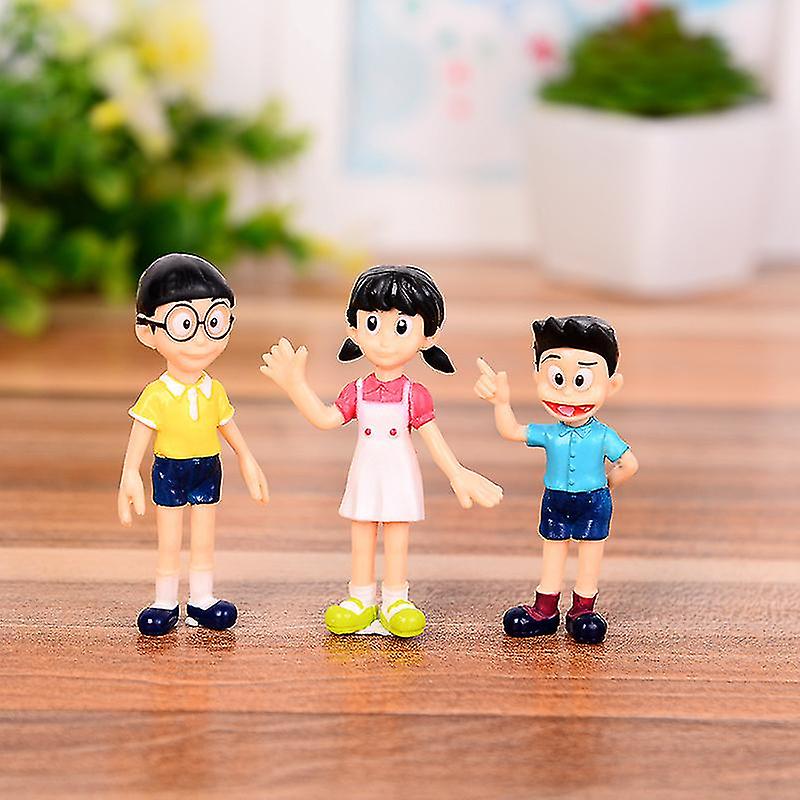 Foto 2 | Venta Internacional - Juego De Figuras De Acción Doraemon Nobita Nobi, 5 Piezas, Pvc Sajy, 4-6 Cm