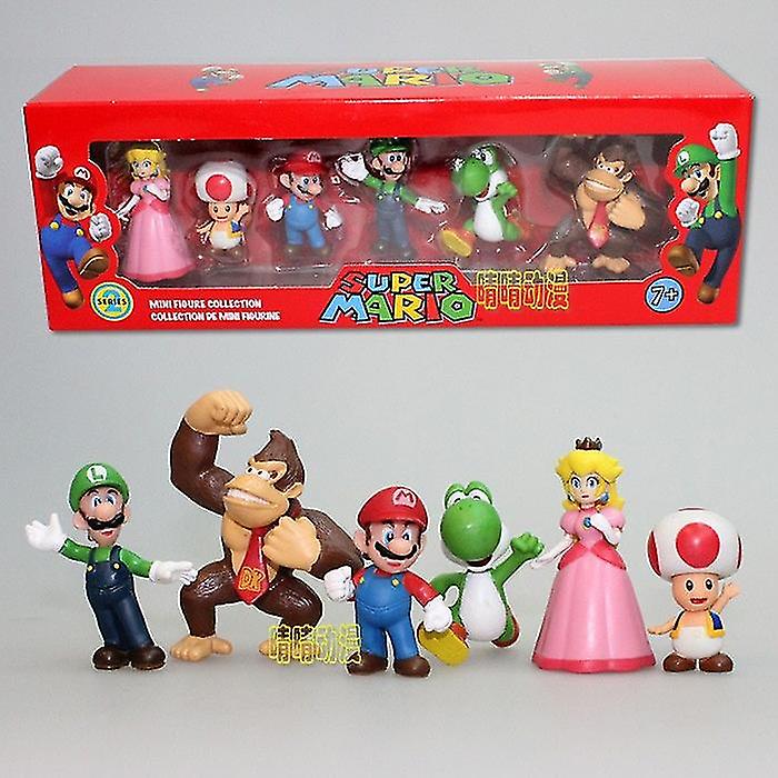 Foto 2 pulgar | Venta Internacional - Figura De Pvc Sajy Super Mario Bros., 6 Piezas, Juguetes De Acción De 3 A 7 Cm