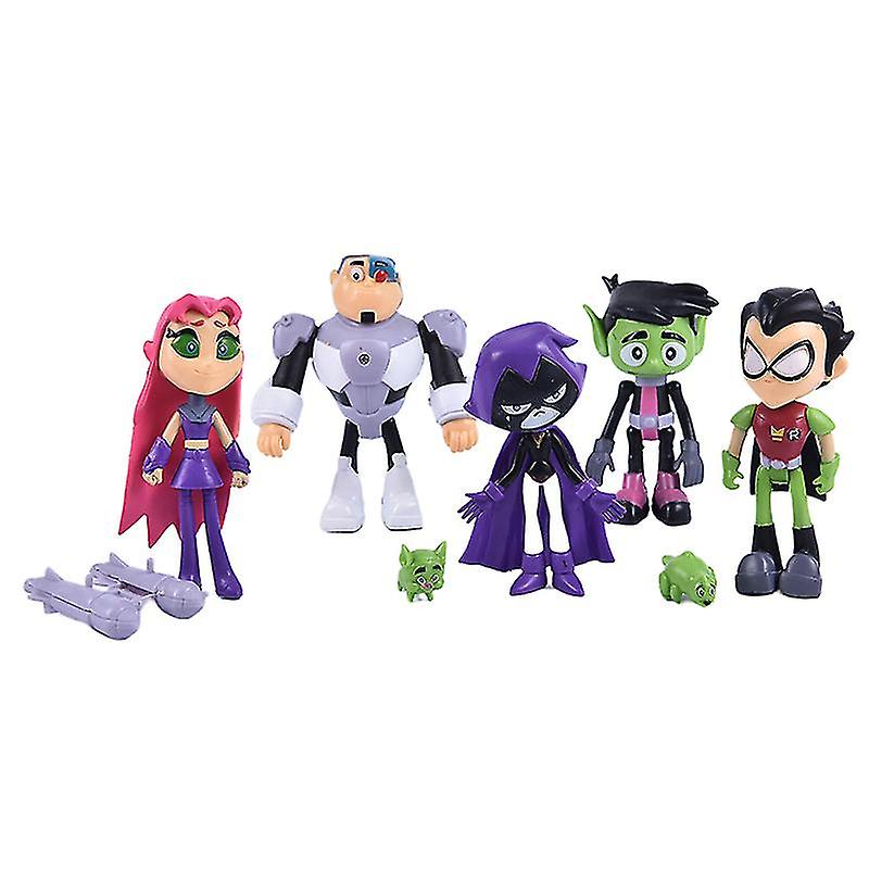 Foto 2 pulgar | Venta Internacional - Set De Figuras De Acción Tianrui Teen Titans Go Robin Cyborg Beast