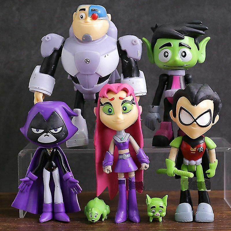 Foto 3 pulgar | Venta Internacional - Set De Figuras De Acción Tianrui Teen Titans Go Robin Cyborg Beast