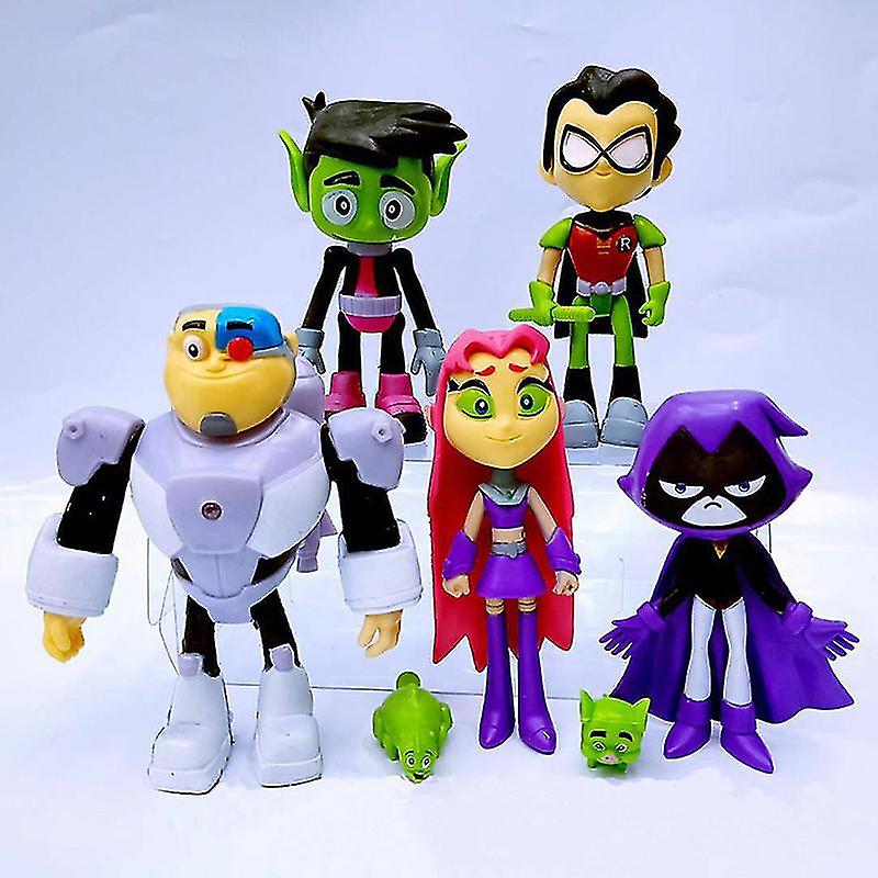 Foto 5 pulgar | Venta Internacional - Set De Figuras De Acción Tianrui Teen Titans Go Robin Cyborg Beast