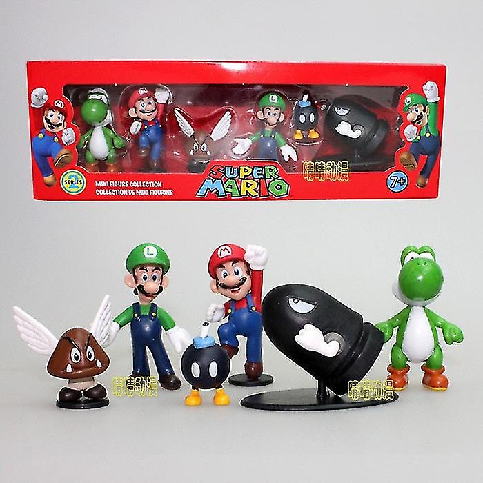 Foto 2 pulgar | Venta Internacional - Figura De Pvc Sajy Super Mario Bros., 6 Piezas, Juguetes De Acción De 3 A 7 Cm