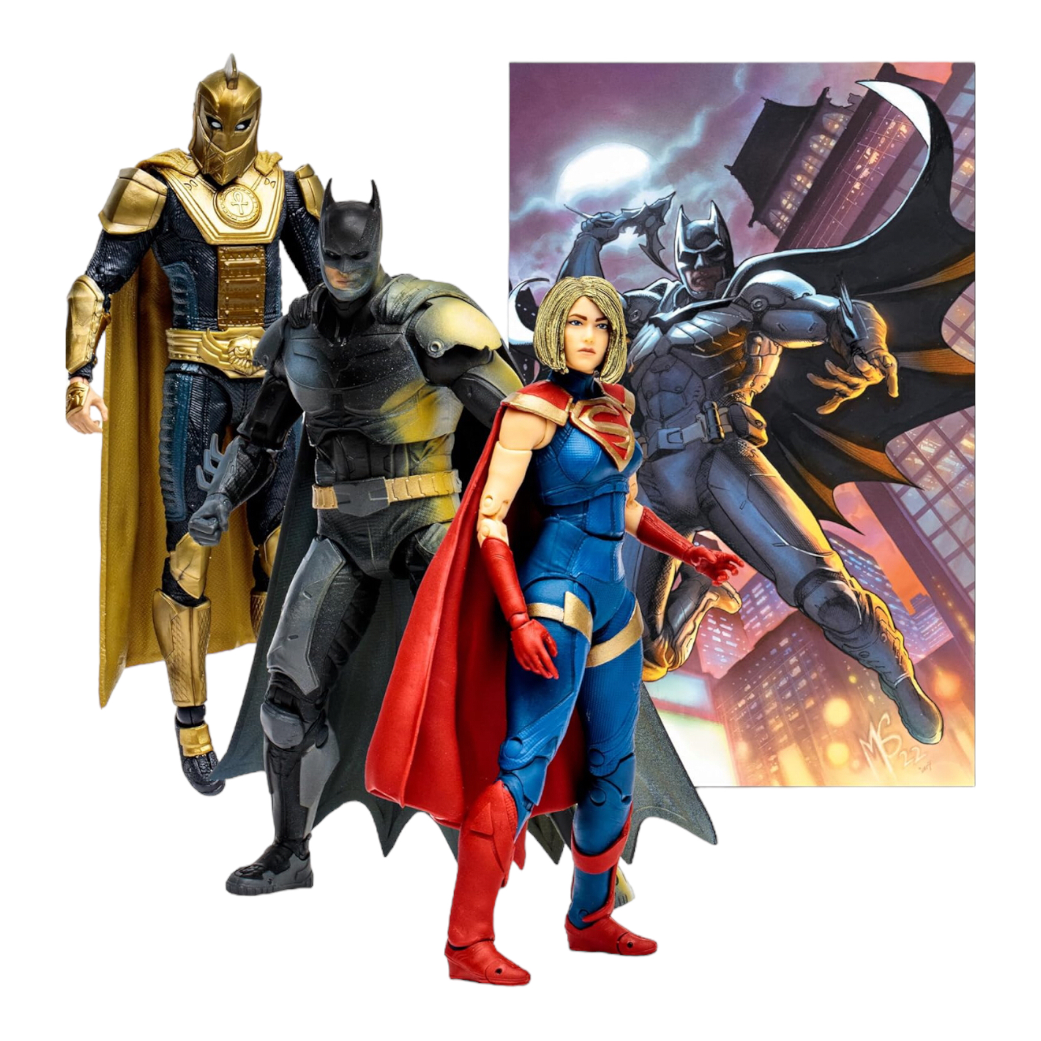 Foto 3 pulgar | Mcfarlane 3 Pack Figuras Batman, Dr. Fate Y Supergirl