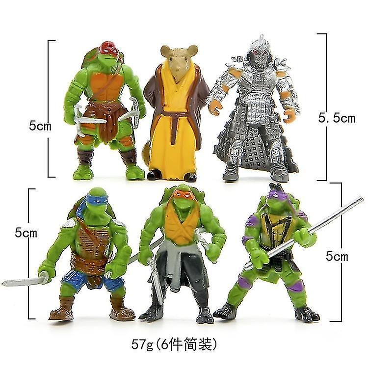 Foto 5 pulgar | Venta Internacional - Figura De Acción Sajy Mini Turtles, 6 Unidades/bolsa De 5 Cm, Dibujos Animados De Pvc