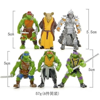 Foto 4 | Venta Internacional - Figura De Acción Sajy Mini Turtles, 6 Unidades/bolsa De 5 Cm, Dibujos Animados De Pvc