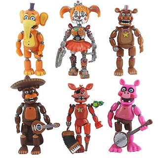 Foto 2 | Venta Internacional - Figura De Acción De Pvc De Toy Set Bear, 6 Unidades, De Sajy Freddy Bear, 13 Cm