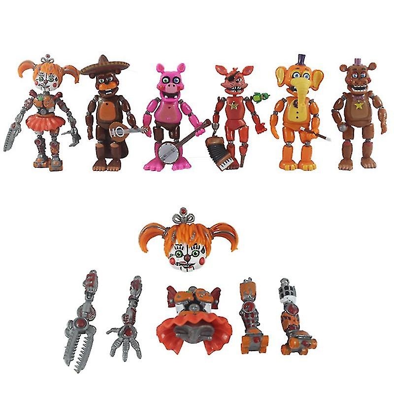 Foto 4 pulgar | Venta Internacional - Figura De Acción De Pvc De Toy Set Bear, 6 Unidades, De Sajy Freddy Bear, 13 Cm