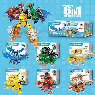 Foto 3 | Venta Internacional - Minifigura De Juguete Sajy Dinosaur Mecha Diy Para Niños