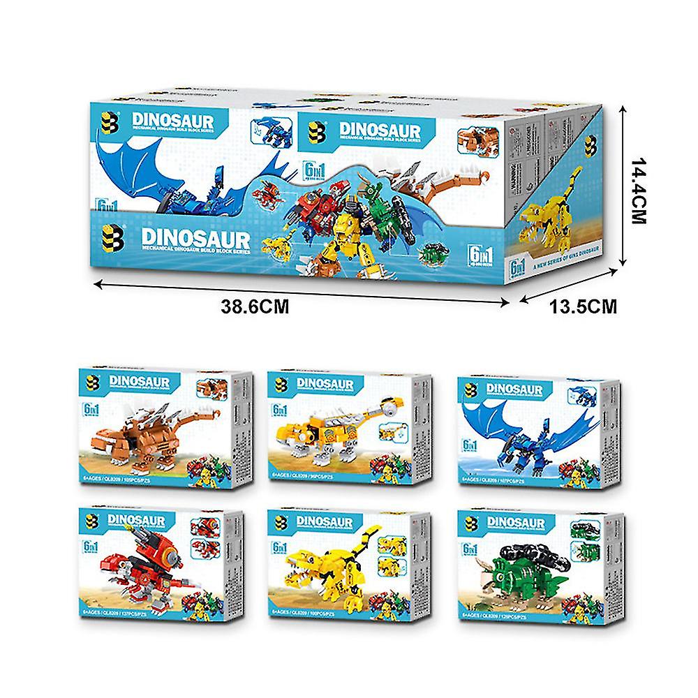 Foto 4 | Venta Internacional - Minifigura De Juguete Sajy Dinosaur Mecha Diy Para Niños