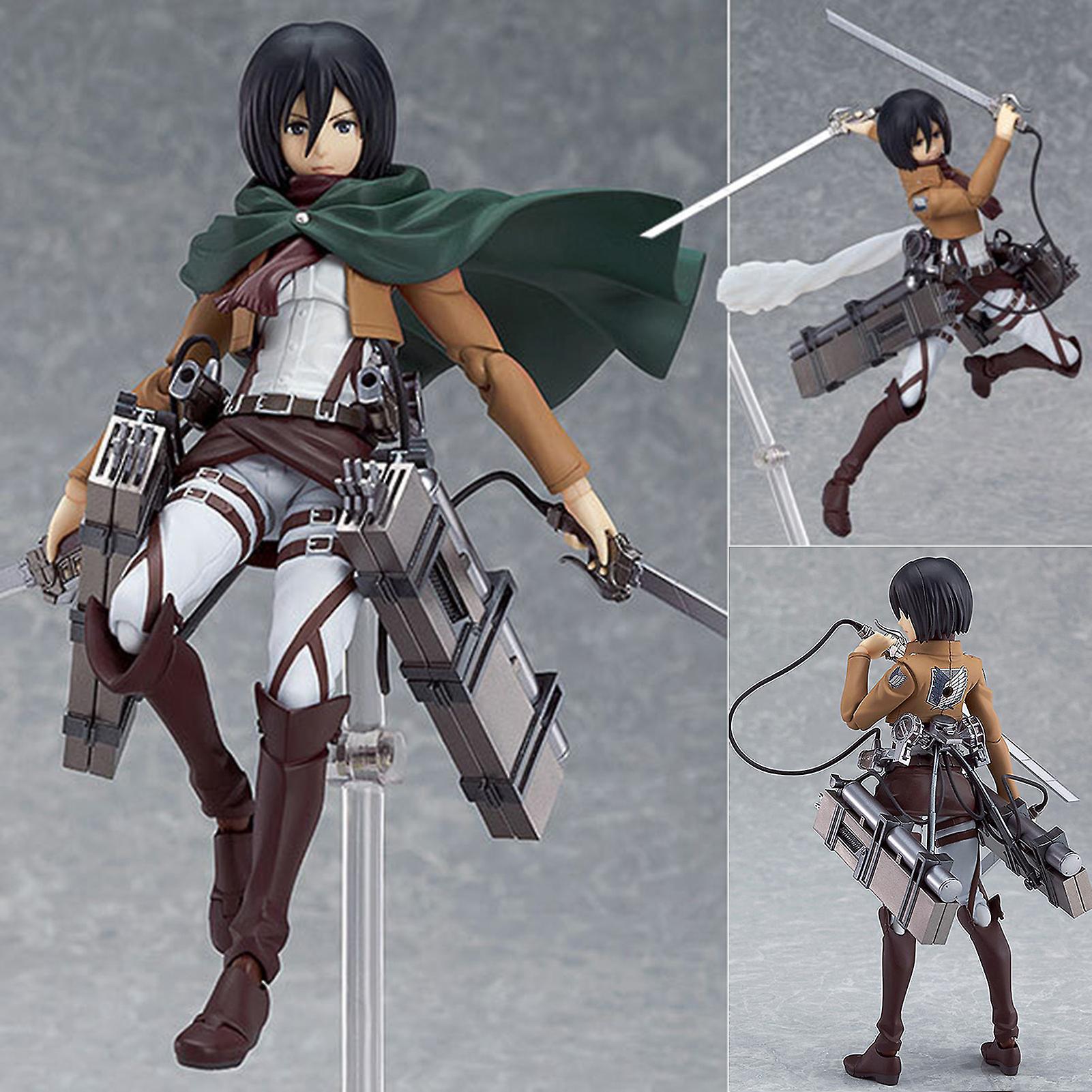 Foto 2 pulgar | Venta Internacional - Figura De Acción Attack On Titan Levi Mikasa Eren Pvc 15 Cm