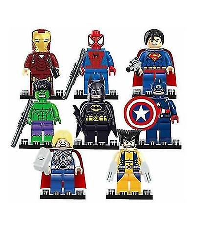 Foto 2 pulgar | Venta Internacional - Set De Minifiguras: Vengadores, Superhéroes, Batman, Hulk, Superman