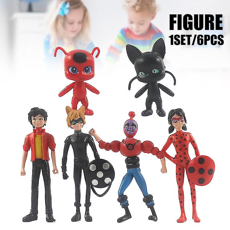 Venta Internacional - Figuras De Acción De La Colección De Anime Sajy Lady Bug & Cat Noir