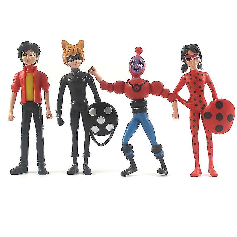 Foto 6 pulgar | Venta Internacional - Figuras De Acción De La Colección De Anime Sajy Lady Bug & Cat Noir