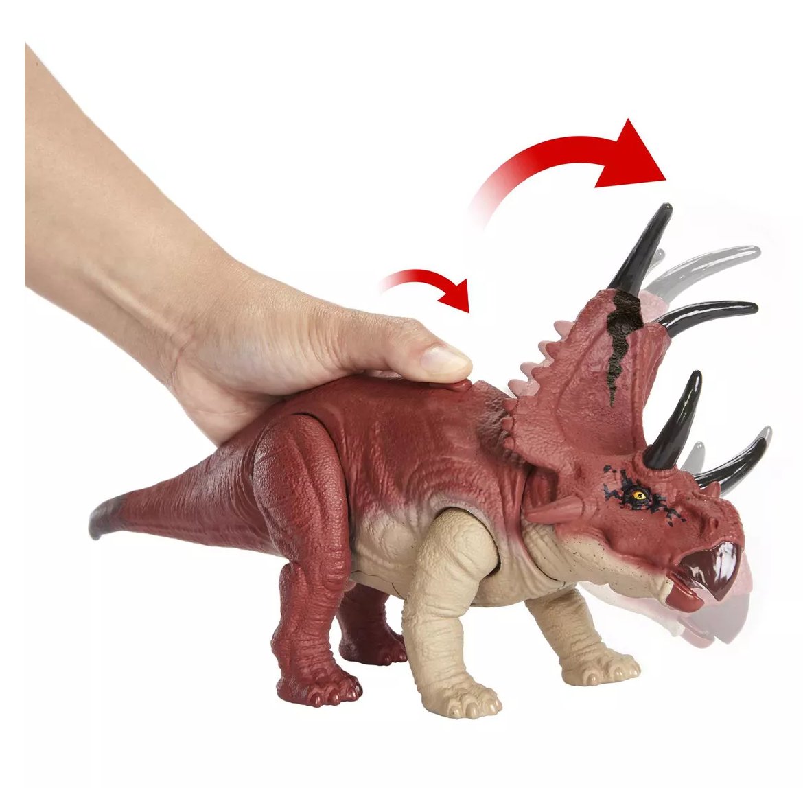 Foto 4 pulgar | Jurassic World Dino Trackers Diabloceratops, Rojo