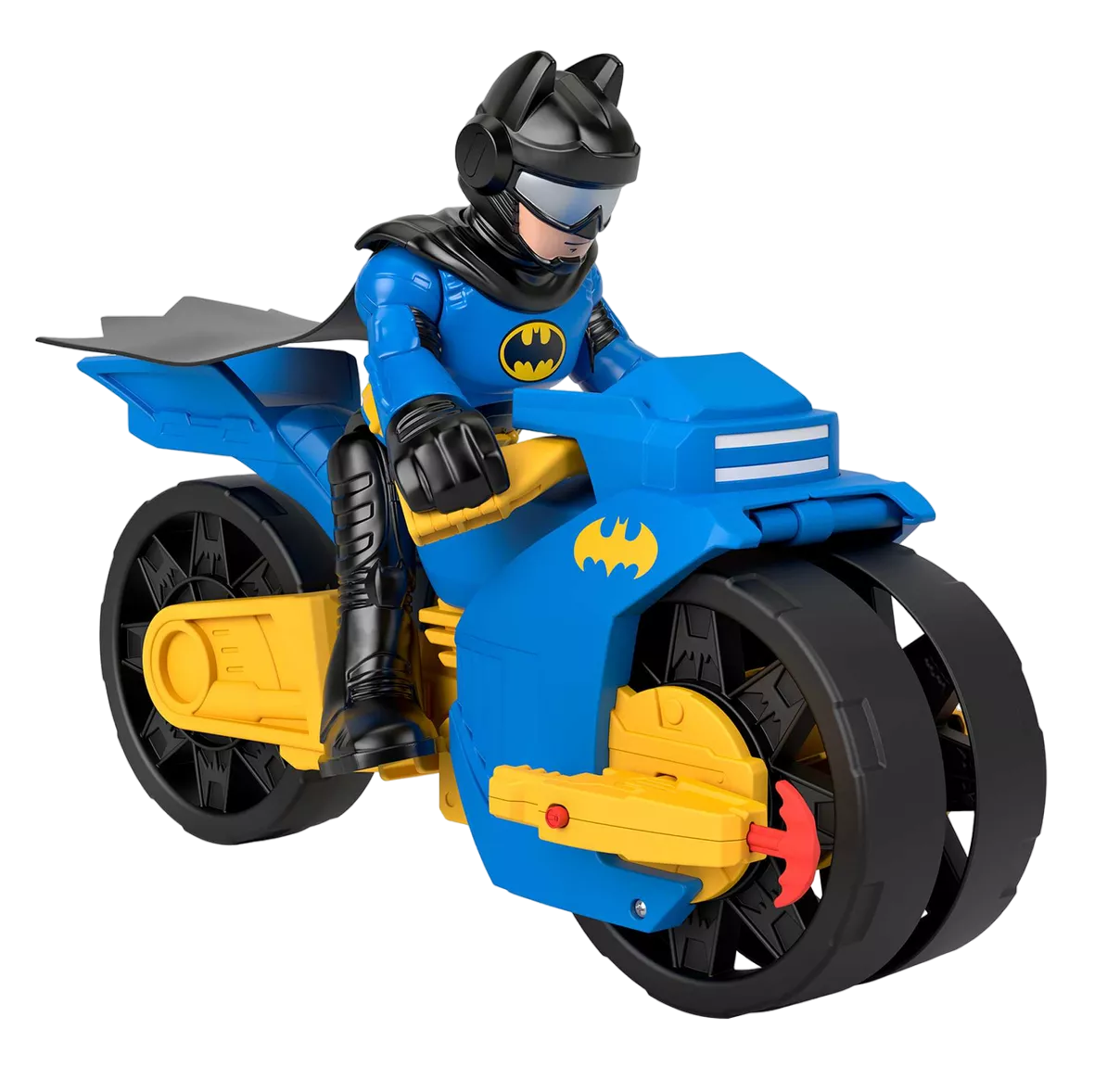 Foto 2 pulgar | Figura Batimoto Imaginext Dc Super Friends Xl Y Batman, Azul