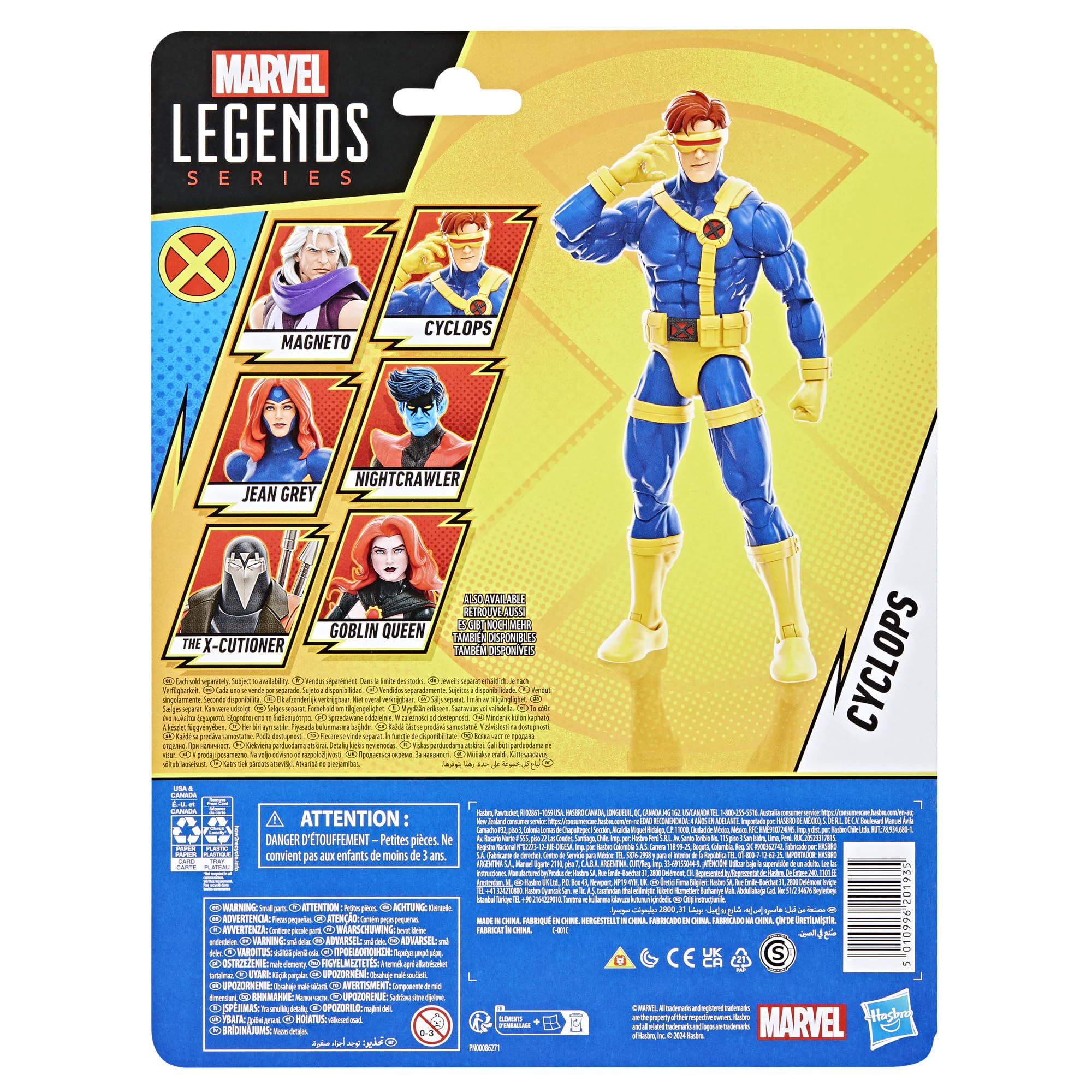 Foto 4 pulgar | Figura De Acción Marvel Legends Series Cyclops X-men '97 15cm - Venta Internacional.
