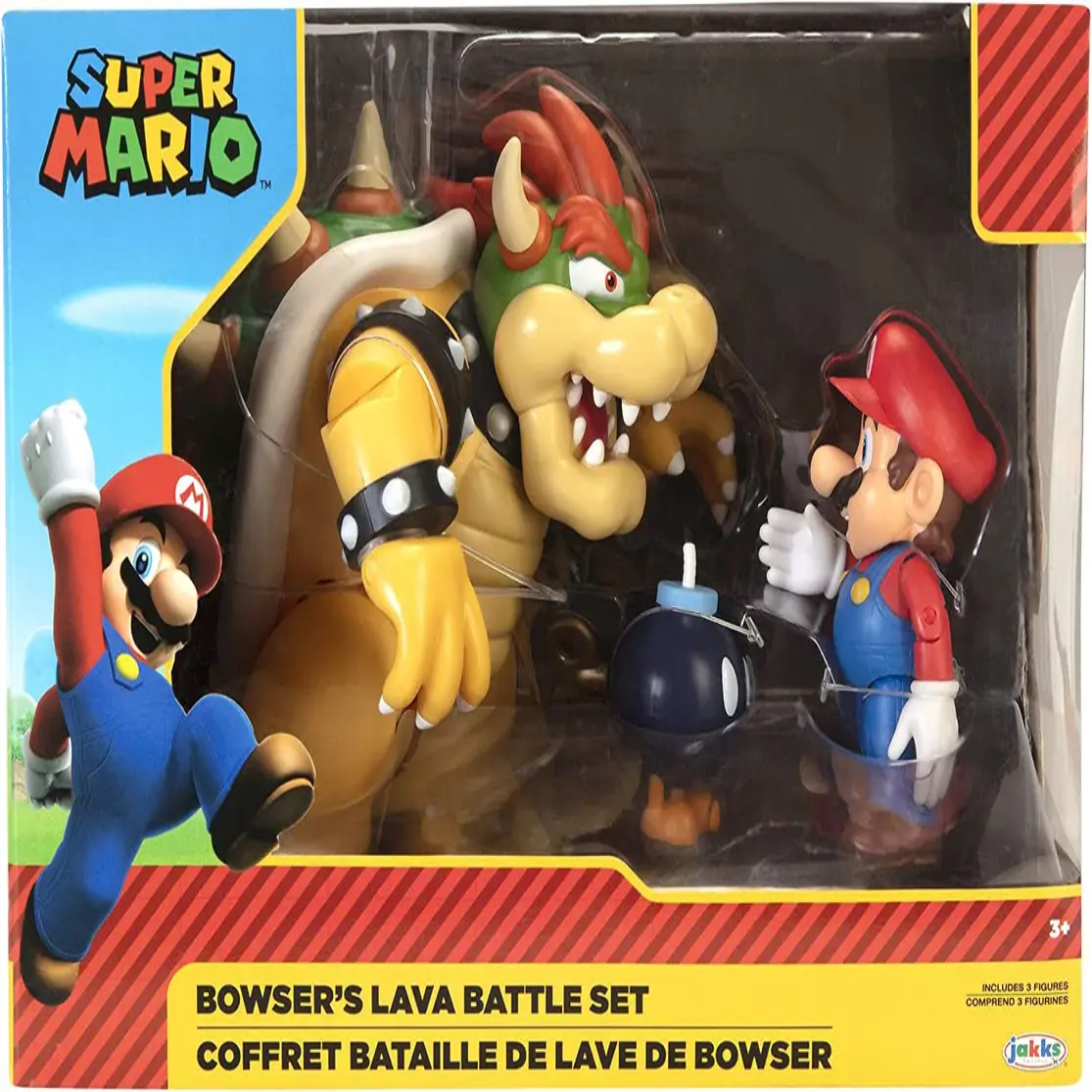Foto 2 pulgar | Mario Vs. Bowser Set De 3 Figuras  De 5 Pulgadas Articulada