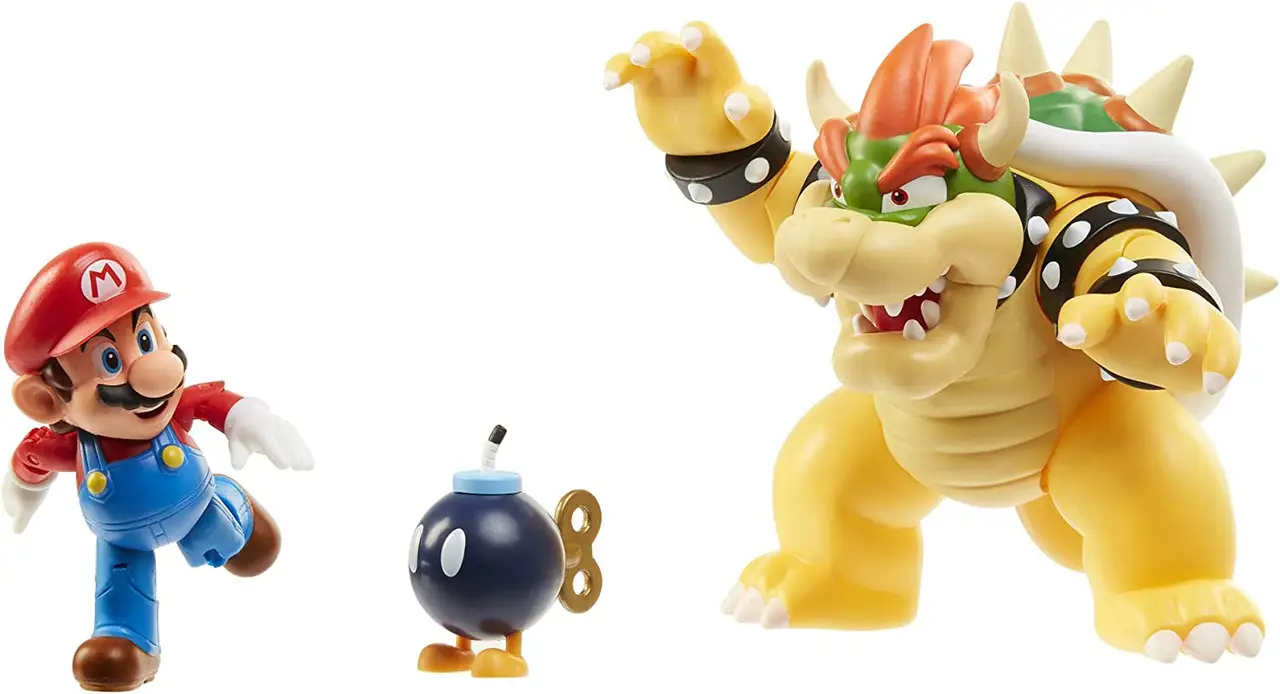 Foto 5 pulgar | Mario Vs. Bowser Set De 3 Figuras  De 5 Pulgadas Articulada