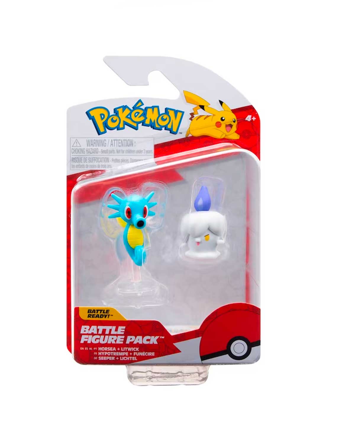 Foto 2 pulgar | Figura Horsea Y Litwick Jazwares Pokemon Battle Figure Pack