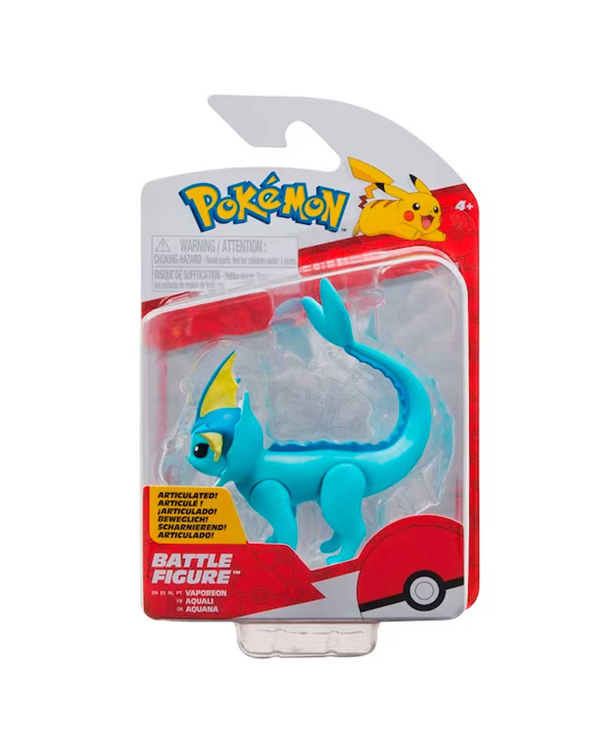 Foto 2 pulgar | Figura Vaporeon Jazwares Pokemon Battle Figure