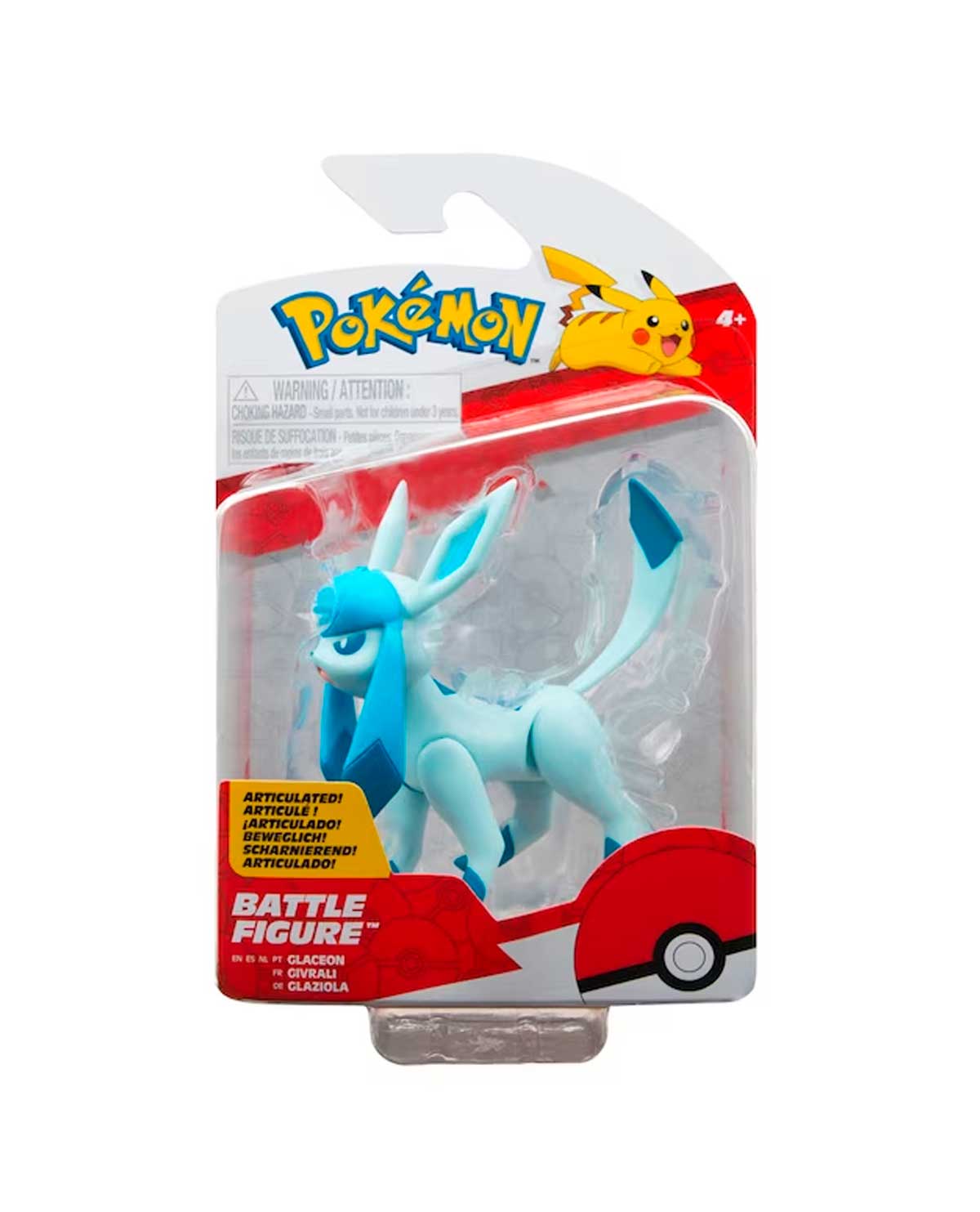 Foto 2 pulgar | Figura Glaceon 9cm Jazwares Pokemon Battle Figure