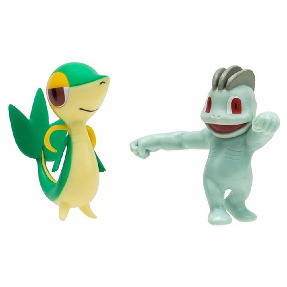 Foto 3 pulgar | Figura Machop Y Snivy Jazwares Pokemon Battle Figure Pack