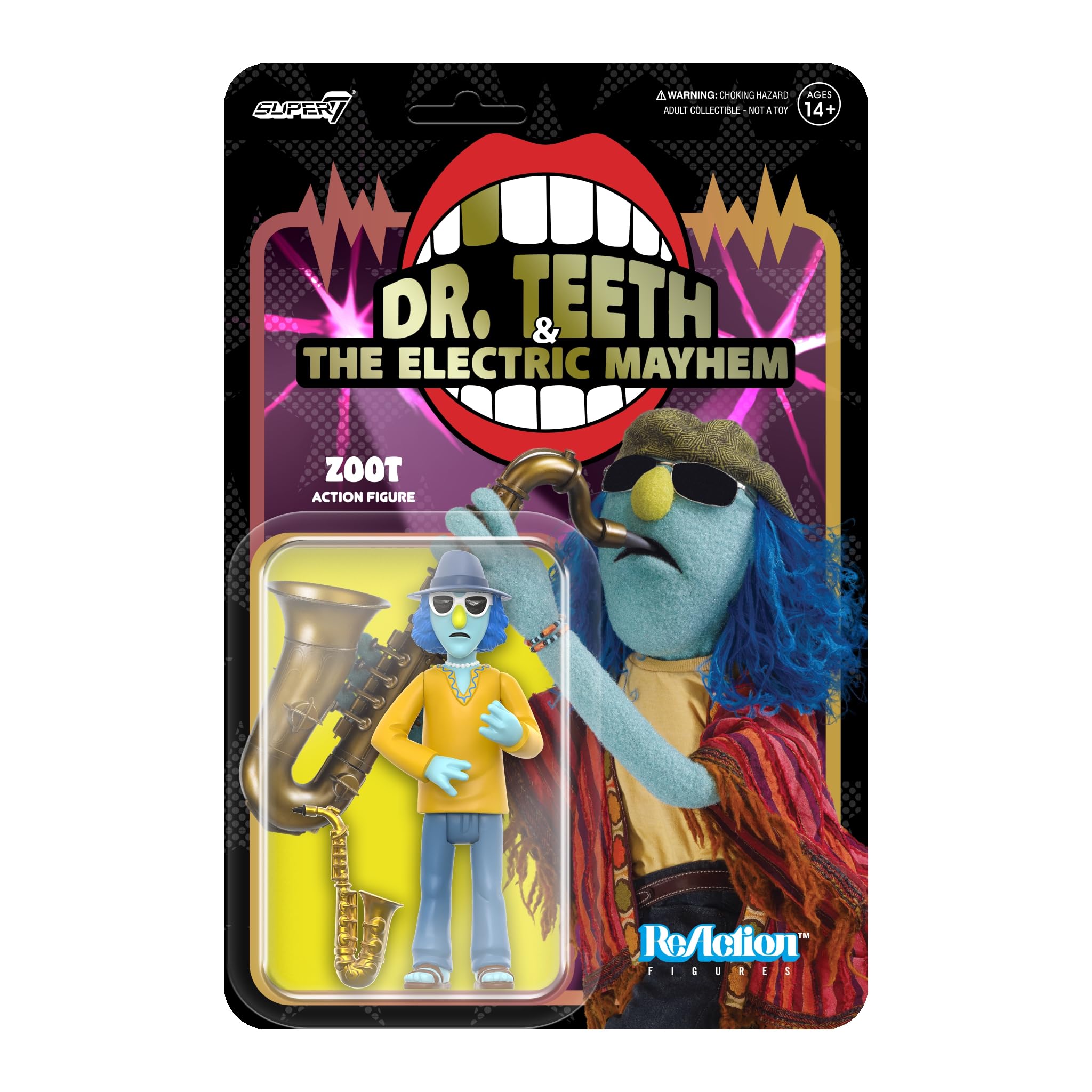 Foto 2 pulgar | Figura De Acción Super7 The Muppets Electric Mayhem Band Zoot 9,5 Cm - Venta Internacional