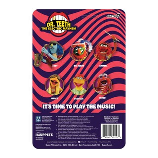 Foto 3 | Figura De Acción Super7 The Muppets Electric Mayhem Band Zoot 9,5 Cm - Venta Internacional