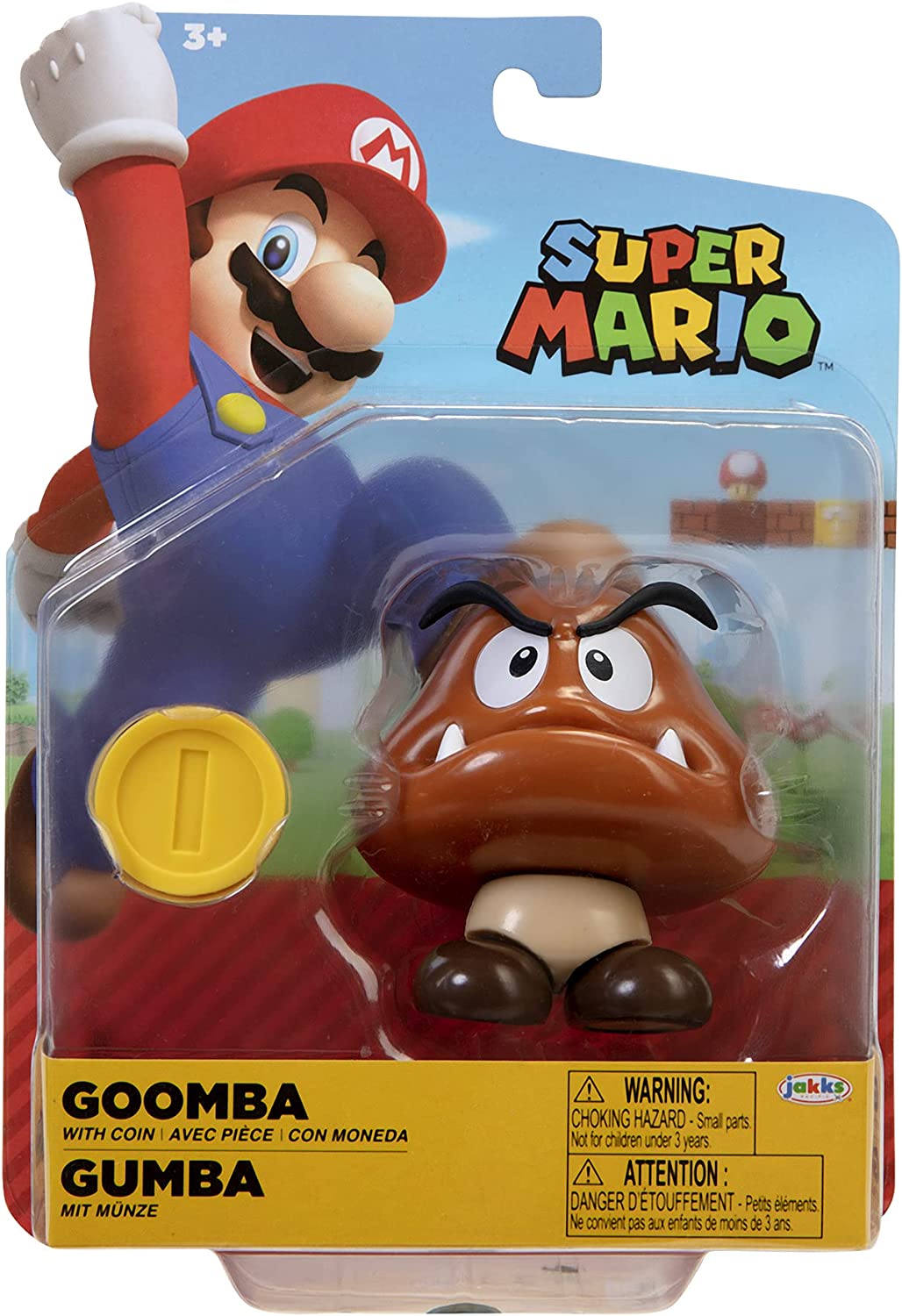 Figura Coleccionable Gumba De Mario Bros Con Accesorio Articulada 10cm