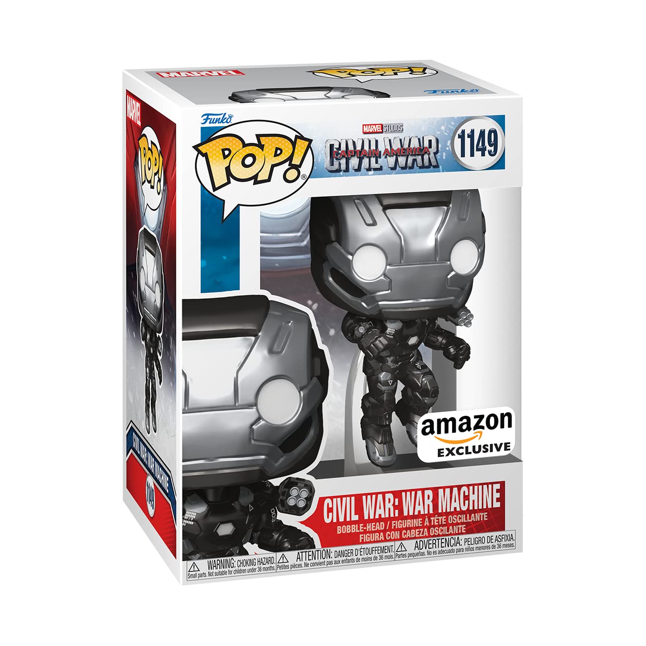 Foto 4 pulgar | ¡funko Pop! Marvel: ¡máquina De Guerra Civil Del Capitán América! - Venta Internacional.