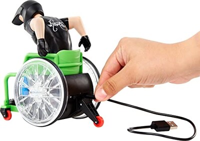 Foto 4 | Silla De Ruedas Con Mando A Distancia Hot Wheels Rc Wheelz Stuntin' - Venta Internacional.